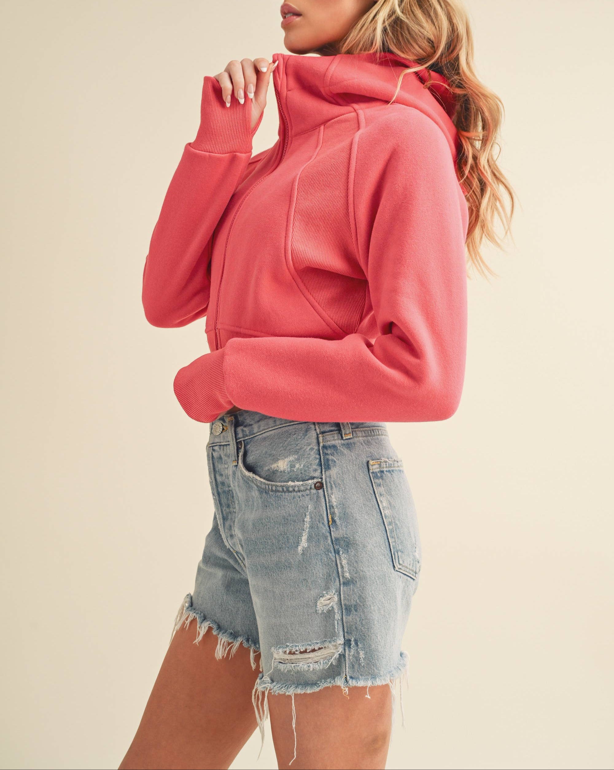 Deva Cropped Hooded Jacket