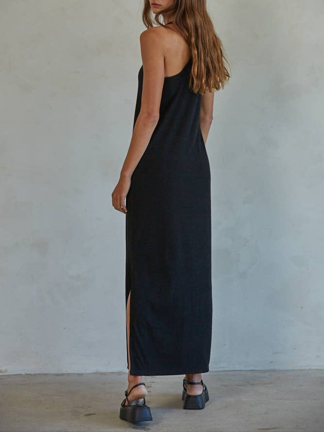 Round Neck Sleeveless Maxi Dress