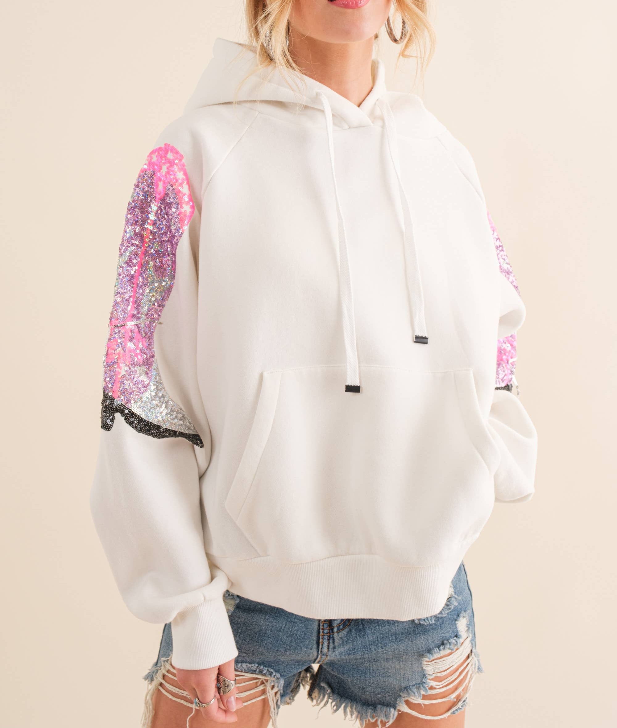 Sequin Cowgirl Boots Hoodie